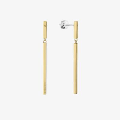 Tommy Hilfiger Ladies Linear Gold Bar Earrings 2780955