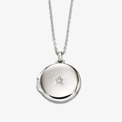 Little Star Girls Adria Silver Diamond Locket Necklace LSN0014