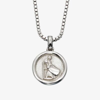 Little Star Boys Miller Silver St Christopher Necklace LSN0042