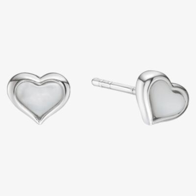 Little Star Girls Dakota Silver Mother Of Pearl Silver Stud Earrings LSE0566