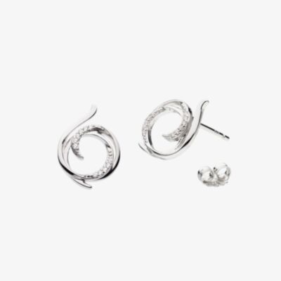 Kit Heath Entwine Helix Wrap Pavé Stud Earrings 30235CZ