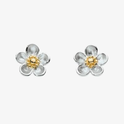 Kit Heath Blossom Wood Rose Stud Earrings 30305GRP