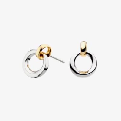 Kit Heath Bevel Cirque Link Golden Stud Drop Earrings 4172GRP