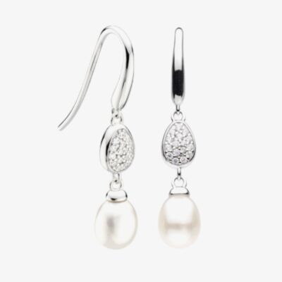 Kit Heath Coast Pebble Glisten Pavé Drop Earrings 50182FPC
