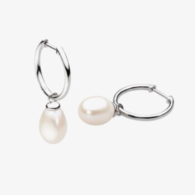 Kit Heath Revival Classic Pearl Midi Hoop Earrings 50426FP