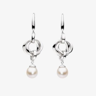 Kit Heath Bevel Trilogy Pearl Link Drop Earrings 5160FP