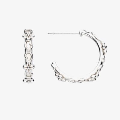 Kit Heath Blossom Flyte Honey Flower Semi Hoop Stud Earrings 60330RP