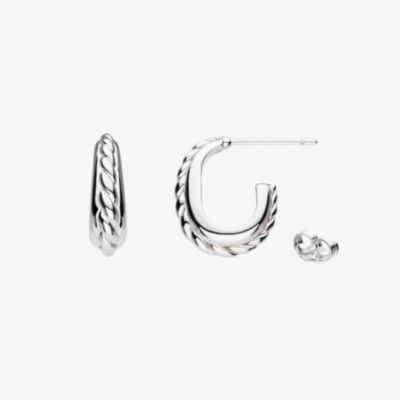 Kit Heath Kit Heath Marina Rope Band Semi Hoop Stud Earrings 61065RP