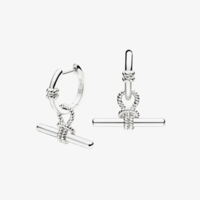 Kit Heath Marina Rope Knot T-Bar Grande Hoop Earrings 61094RP