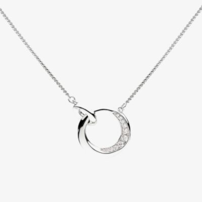 Kit Heath Bevel Cirque Link Pavé 18 Inch Necklace 9153CZ