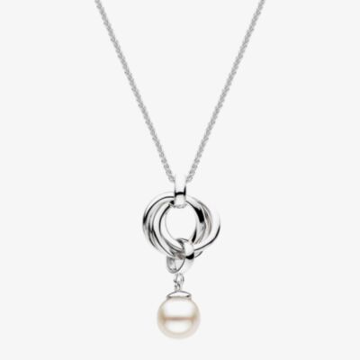 Kit Heath Bevel Trilogy Pearl Link 18 Inch Necklace 9160FP