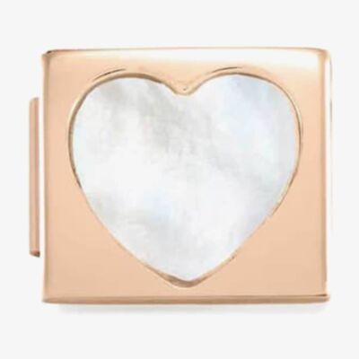 Nomination Glam Rose Mother Of Pearl Heart Charm 230502/01