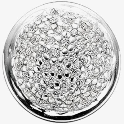 Story Round Silver Pave Button Charm 4208895