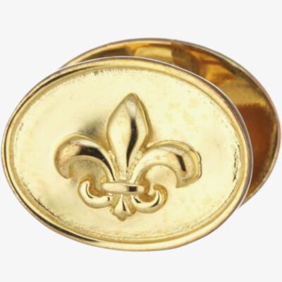Story Gold Plated Oval French Lily 5008861
