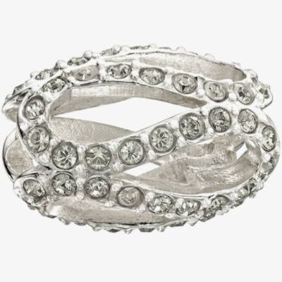 Chamilia Light Grey Glistening Meander Crystal Bead 2083-0406
