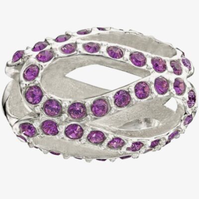 Chamilia Purple Glistening Meander Crystal Bead 2083-0409