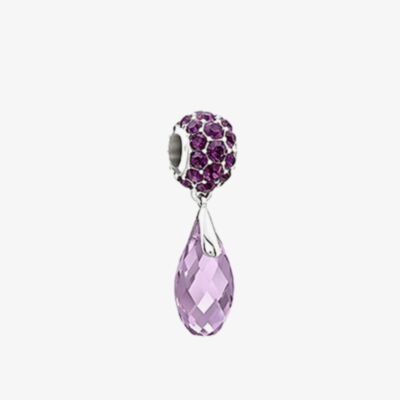 Chamilia Purple Crystal Dropper Bead 2025-0934