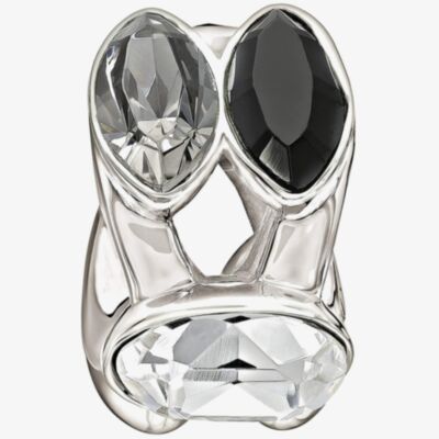 Chamilia Black Grey And White Crystal Bead 2083-0458