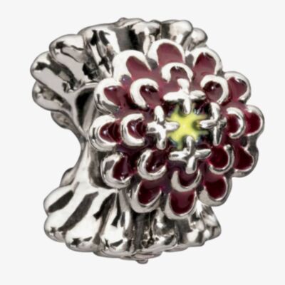 Chamilia Blooming Zinnia Burgundy Bead 2020-0652