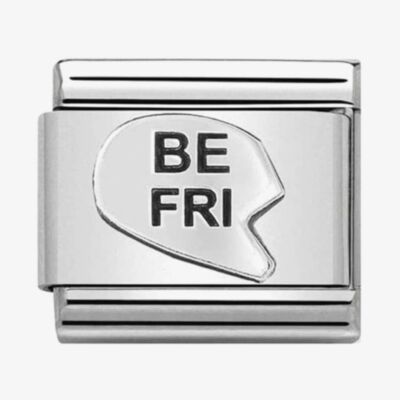 Nomination CLASSIC Silvershine BE-FRI (Best Friend) Heart Charm 330101/42