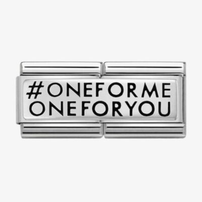 Nomination CLASSIC Silvershine Double Link #One for Me One for You Charm 330710/25