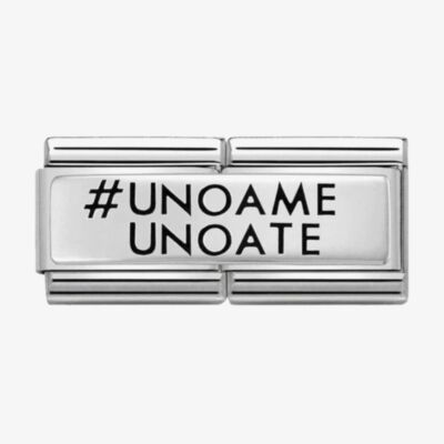 Nomination CLASSIC Silvershine Double Link #Uno A Me Uno Ate Charm 330710/26