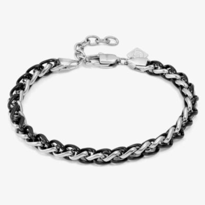 Nomination B-Yond Stainless Steel & Black Double Curb Chain Bracelet 028946/030