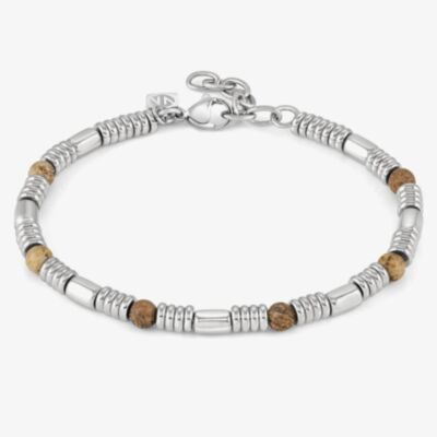 Nomination InstinctStyle Stainless Steel & Tiger Eye Beaded Bracelet 027929/041