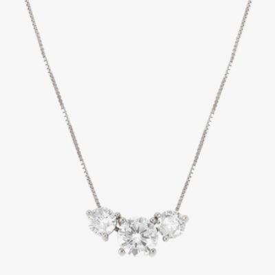 Nomination Colour Wave Sterling Silver Three White Stone Necklace 149821/001