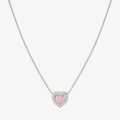Nomination All My Love Sterling Silver Pink Heart Necklace 240302/002