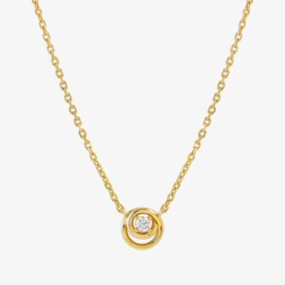 Nomination Cosmic Love Gold Plated Cubic Zirconia Circle Pendant Necklace 241706/054