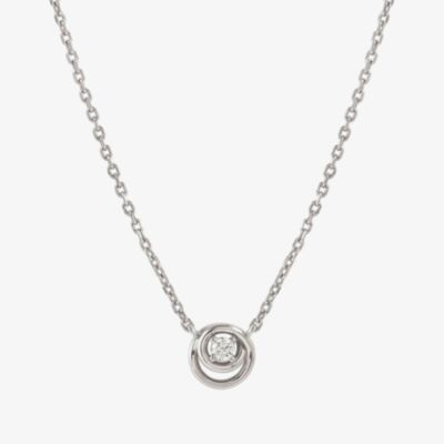 Nomination Cosmic Love White Rhodium Cubic Zirconia Circle Pendant Necklace 241706/053