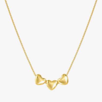 Nomination Armonica Gold Plated Three Small Heart Pendant Necklace 241305/006