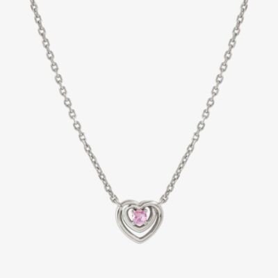 Nomination CosmicLove Silver Pink Cubic Zirconia Double Heart Necklace 241707/002