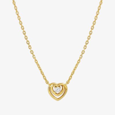 Nomination CosmicLove Gold Tone Cubic Zirconia Double Heart Necklace 241706/006