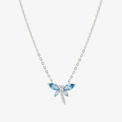 Nomination Shine Me Up Blue & White Cubic Zirconia Dragonfly Necklace 241902/011