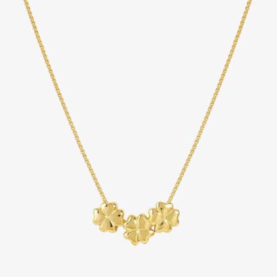 Nomination Armonica Gold Plated Three Four-Leaf Clover Necklace 241305/003