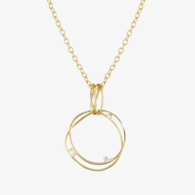 Nomination My Rebel Art Gold Plated & Cubic Zirconia Double Circle Necklace 242821/012