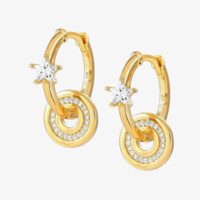 Nomination Sentimental Yellow Gold Tone Star Hoop Earrings 149206/002