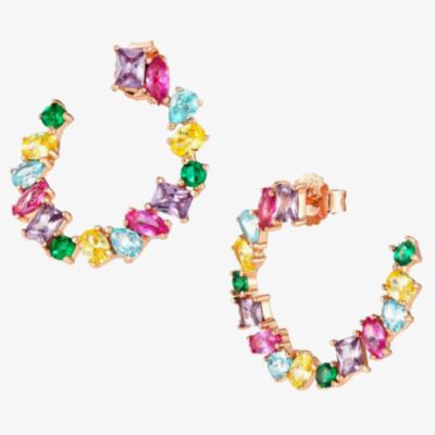 Nomination Colour Wave Multi-Coloured Hoop Earrings 149803/026