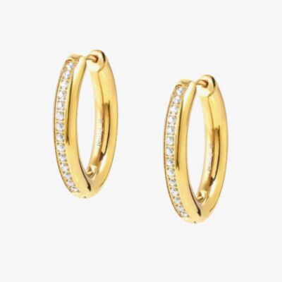 Nomination Affinity Gold Plated Hoop Earrings 028607/012