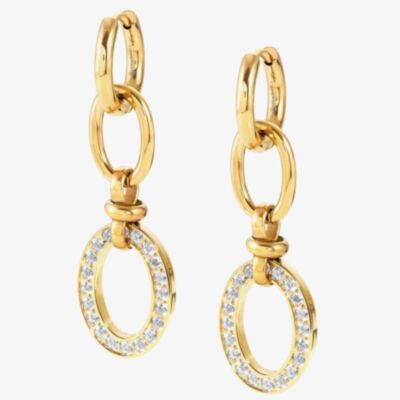 Nomination Affinity Gold Plated Link Dropper Earrings 028608/012