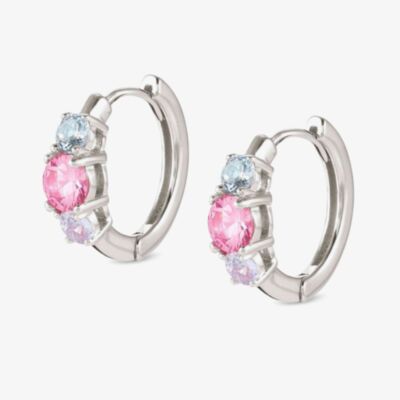 Nomination Colour Wave Sterling Silver Multicolour Hoop Earrings 149823/005