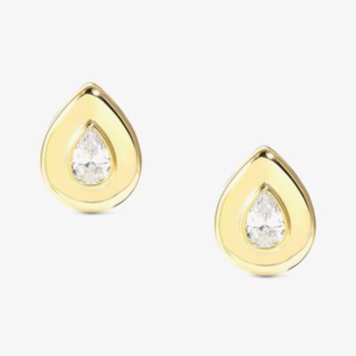 Nomination Domina Gold Tone Plated Pear Stud Earrings 240403/015