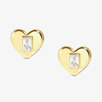 Nomination Domina Gold Tone Plated Heart Stud Earrings 240403/031