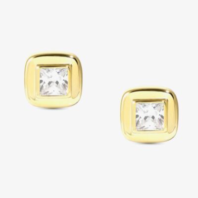 Nomination Domina Gold Tone Plated Square Stud Earrings 240403/036