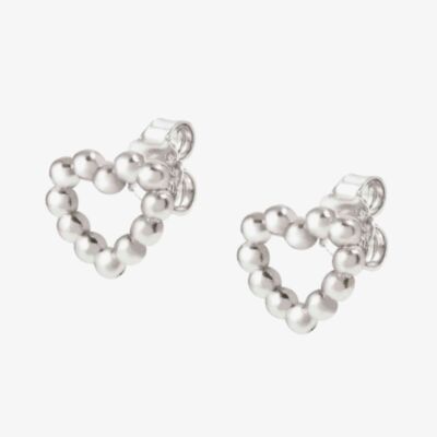 Nomination Lovecloud Sterling Silver Dotted Heart Stud Earrings 240506/009