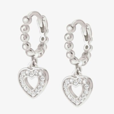 Nomination Lovecloud Sterling Silver Bead Hoop Heart Earrings 240507/009