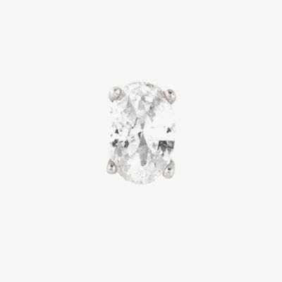 Nomination Colour Wave White Oval Shaped Single Stud Earring 149804/008 02