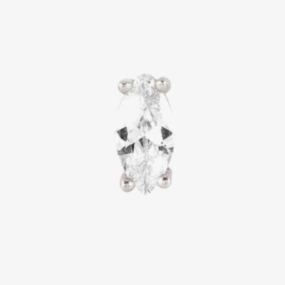 Nomination Colour Wave White Marquise Shaped Single Stud Earring 149804/008 04